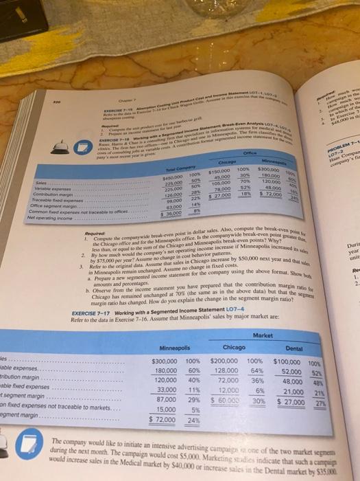 Dental P Sales Variable expenses Contribution margin Traceable fixed expenses Market segment