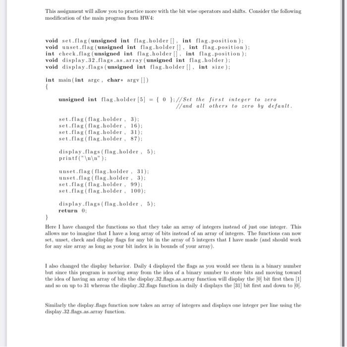  C language please!!! This assignment will allow you to practice more