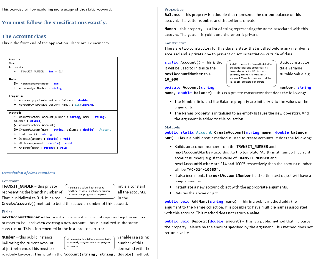 use the software "visual Studio" and c # language to solve the