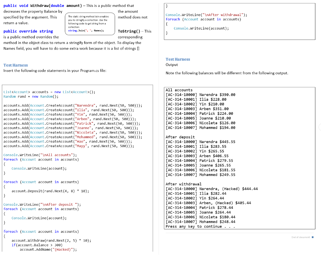 question, please. This exercise will be exploring more usage of the static