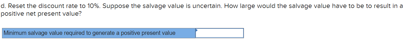 Applying Excel 2 3 Data 4 Example E 5 Cost of equipment