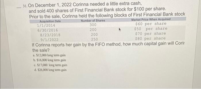 please help me solve this with the steps included! 31. On December