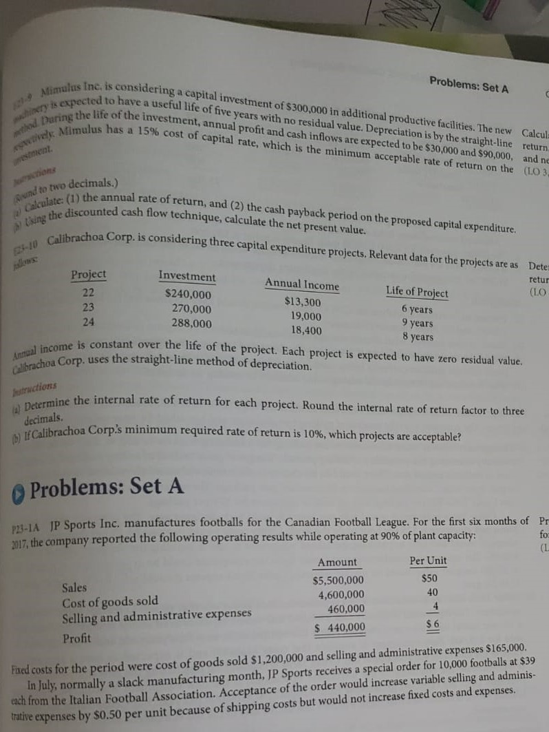 Solution Required for ---Exercise 23-10 Calibrachoa Corp. uses the straight-line method of
