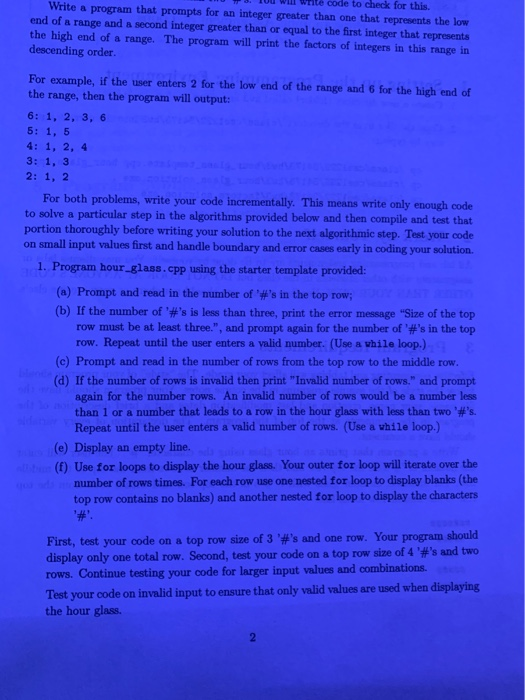  3.00 will write code to check for this. Write a program