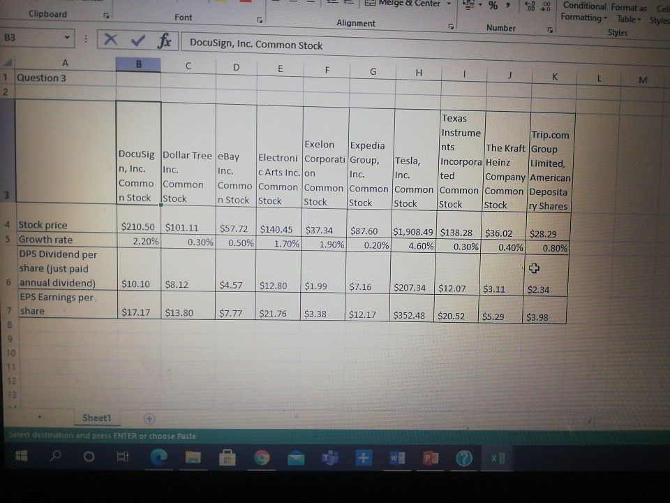 According to the information given below answer the following question: DocuSign, Inc.