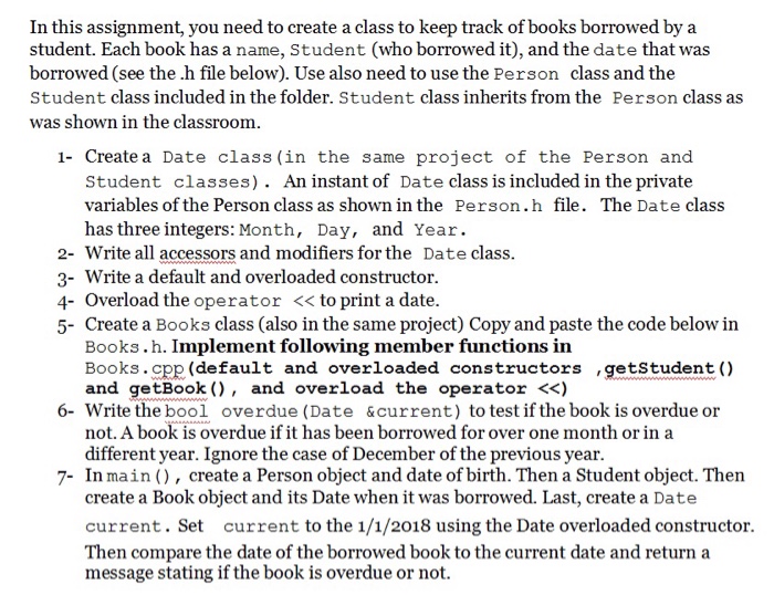  Books.h Student.h Student.cpp(it is not completed) Person.h Person.cpp(it is not completed)