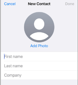 I need help implementing a GUI program for a singular contact info