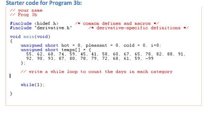 (using C programing Write a program to process a collection of daily