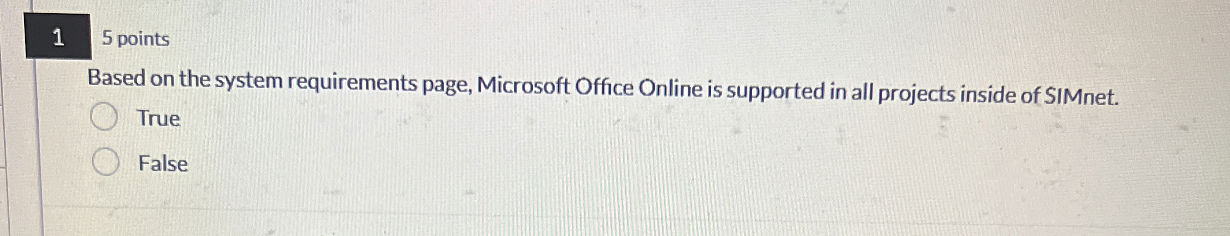  1 5 points Based on the system requirements page, Microsoft Office