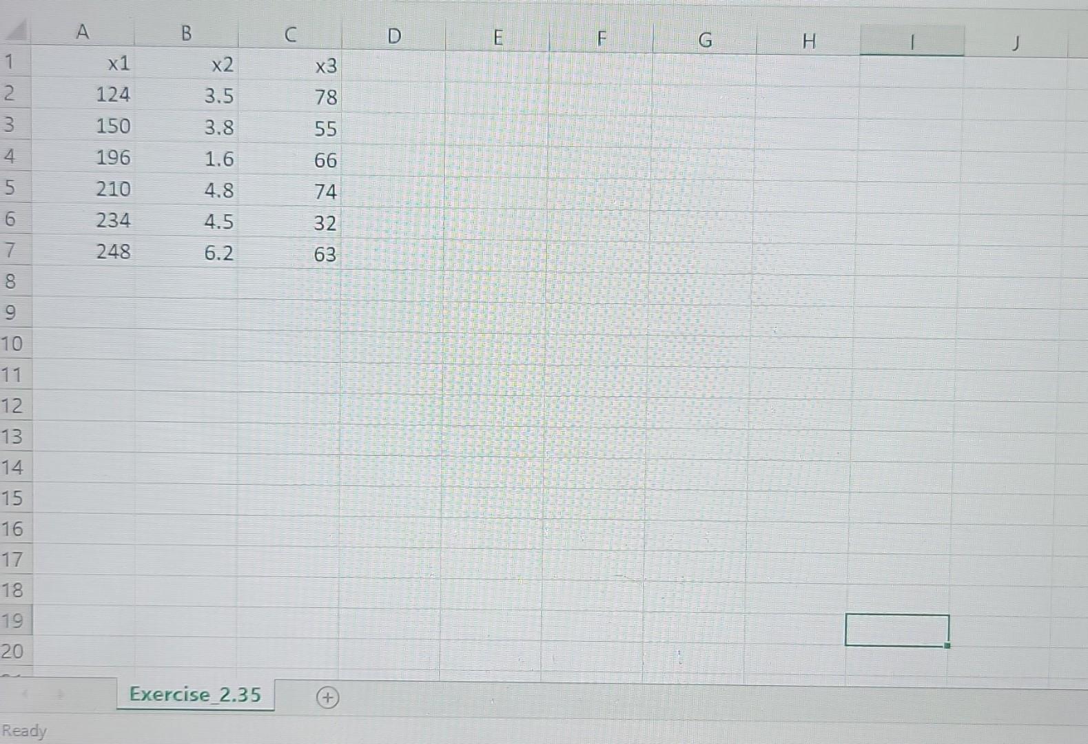  \begin{tabular}{rrr} A & B & \multicolumn{1}{l}{C} \\ 1 & 2 &