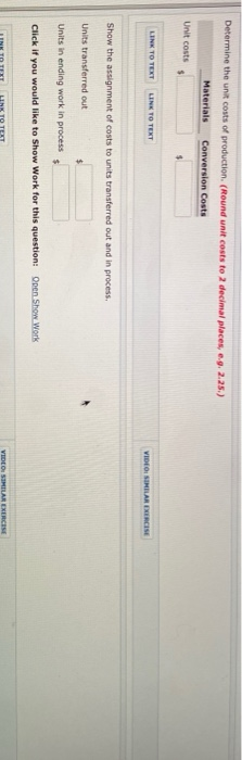 (Video) Baden Company has gathered the following information Units in beginning work