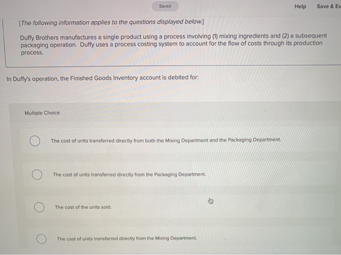  Saved Help Save & E [The following information applies to the