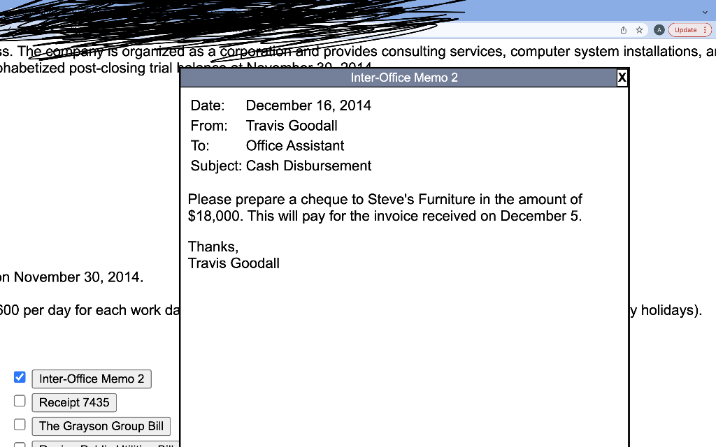 Inter-Office Memo 2 Inter-Office Memo 4 Inter-Office Memo 1 Purchase Order 7968