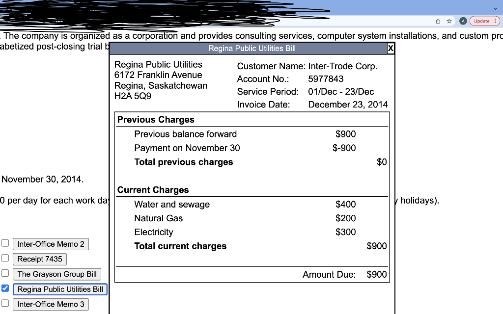 Receipt from Hector's Dinero Inter-Office Memo 3 Receipt 7433 Inter-Office Memo 5