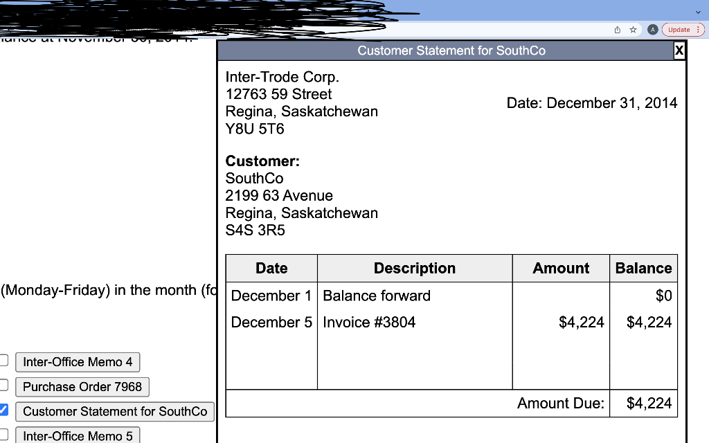 journal on the day they are received. Enter an appropriate description when