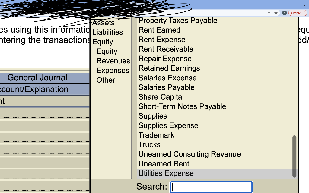 - + - 1/Dec + - + + General Journal Account/Explanation Page