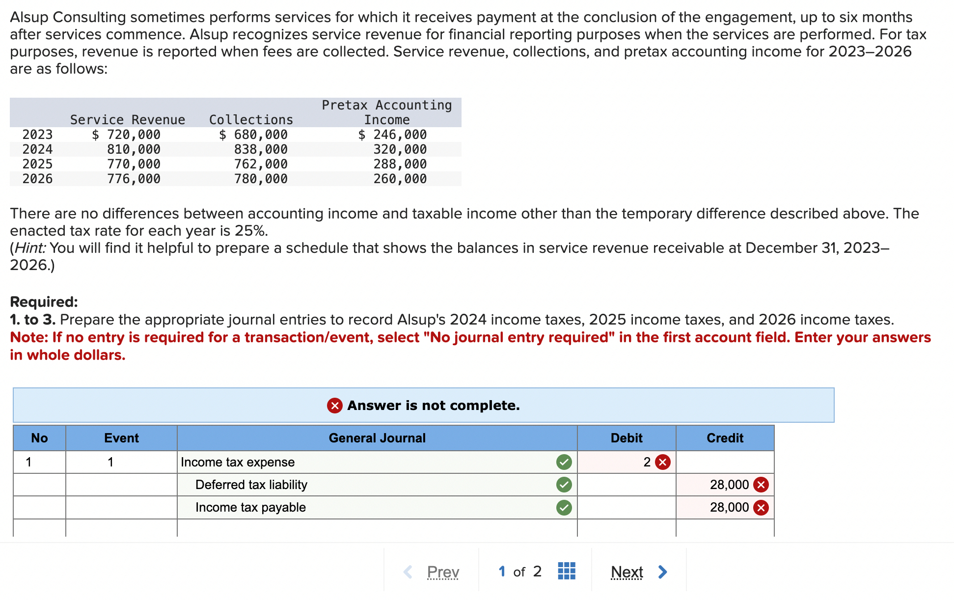  Alsup Consulting sometimes performs services for which it receives payment at