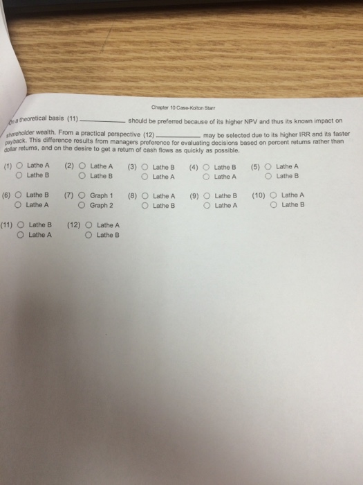 1. Making Norwich Tool's Lathe Investment Decision Norwich Tool, a large machine