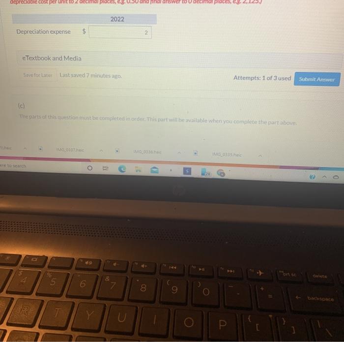 purchased a new machine on October 1, 2022, at a cost of