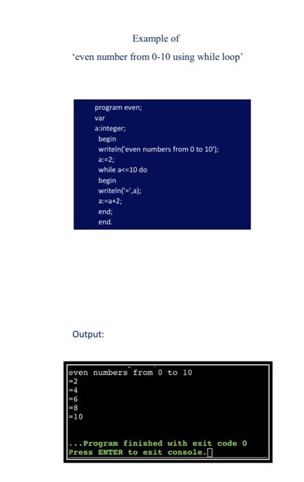 convert to scheme even numbers even number from 0-10 using while loop