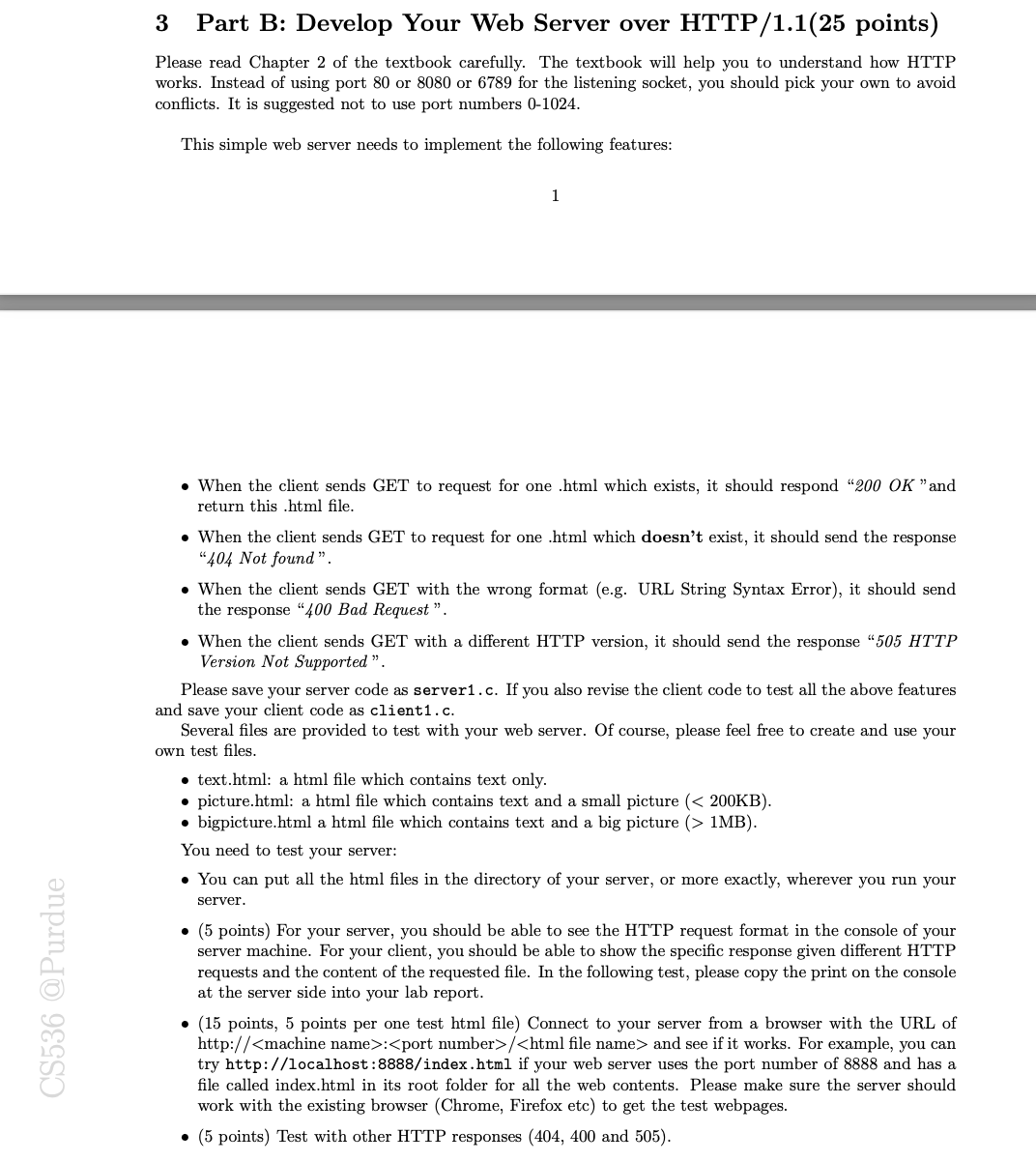 Please provide the C-language CODE(GET request) for both the server and the