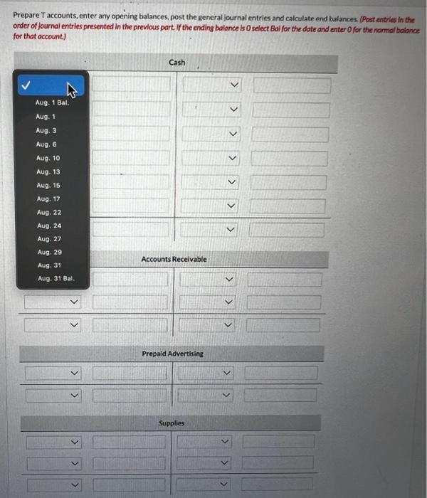 its current fiscal year, the following opening account balances, listed in alphabetical