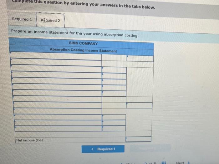 sales information for this year follows. 30 per unit 50 per unit