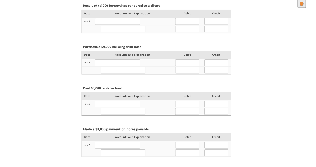 exchange for capital. Account #1 Account Type Increase/Decrease Debit/Credit Account #2 Account