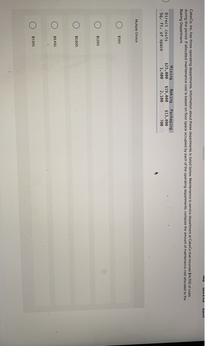 Dept. Sales $1,180,000 2 580,000 3 880,000 Cost of Goods Sold $718,eee