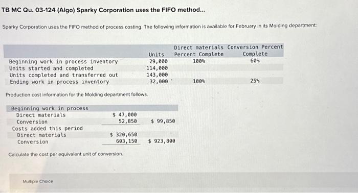 cost per equivalent unit for the Production department using the weighted-average method.