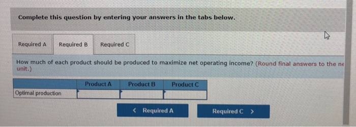 these products follow: Selling price per unit Direct materials Direct labor Variable
