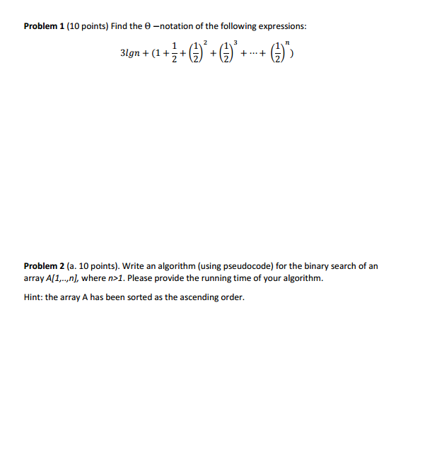 SHOW ALL WORK, please do not make any jumps.It does not need