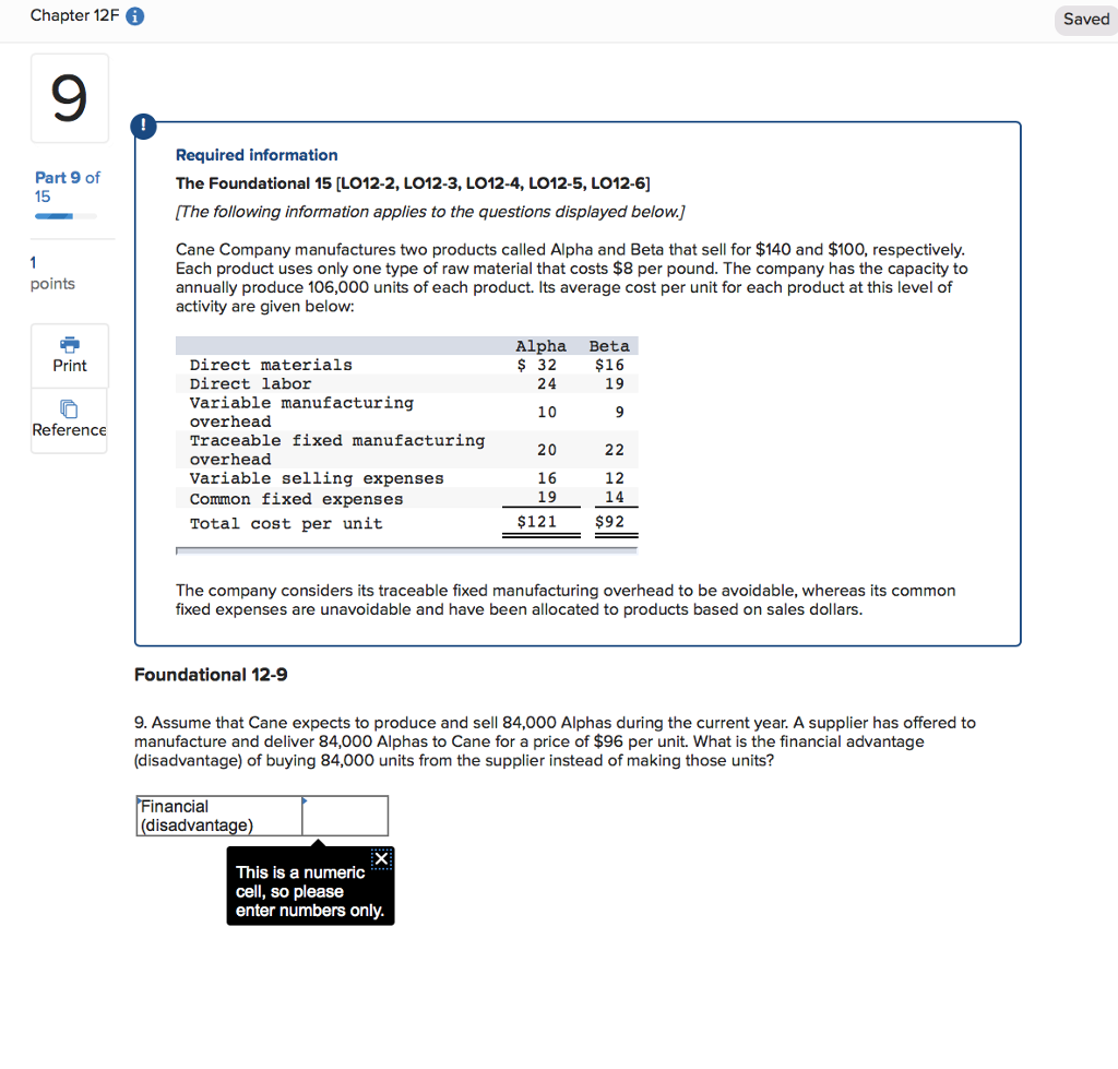  Chapter 12F G Saved 9 Required informatio The Foundational 15 [LO12-2,