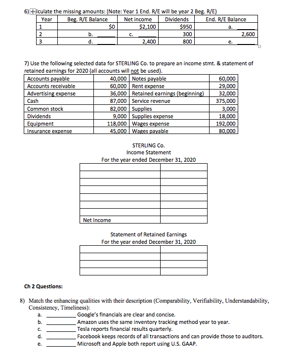 this worksheet before taking the quiz. Ch 1 Questions: 1) Match the