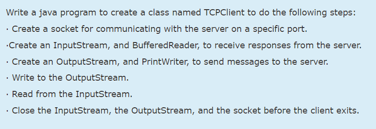 Network programming Please answer as soon as possible . Write a java