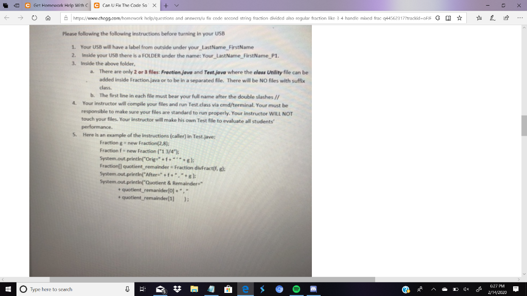 can u fix the code so the second string fraction being divided