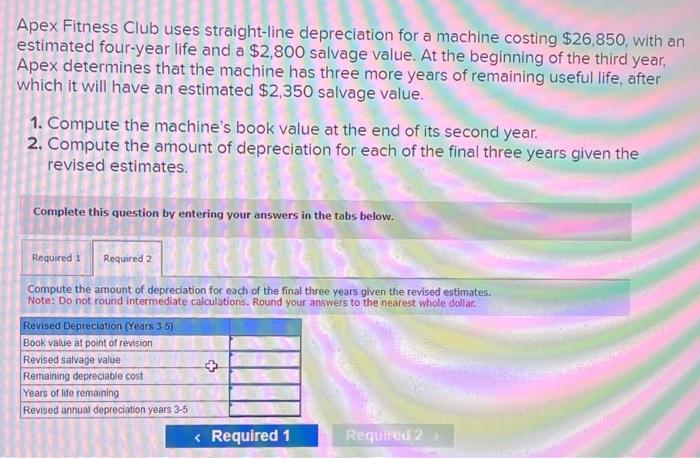 or 400,000 units of product, with a $9,000 salvage value. During its