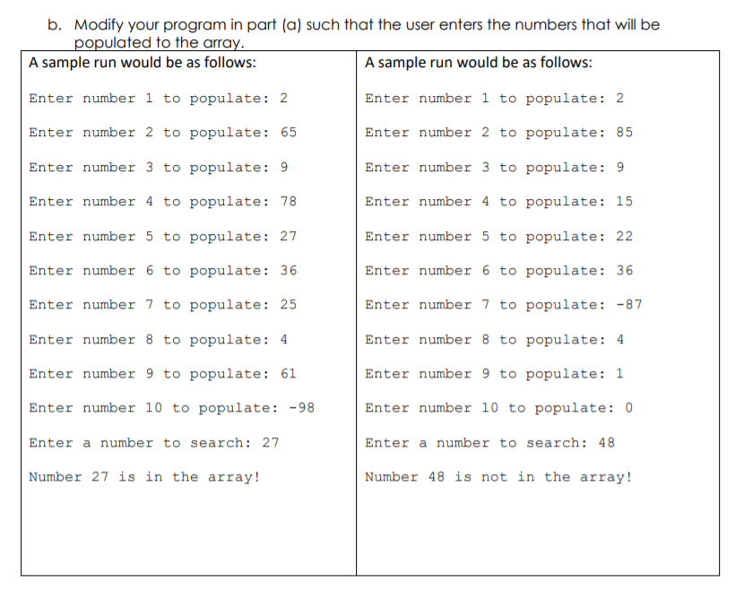  a. Write a C program that finds an element in an