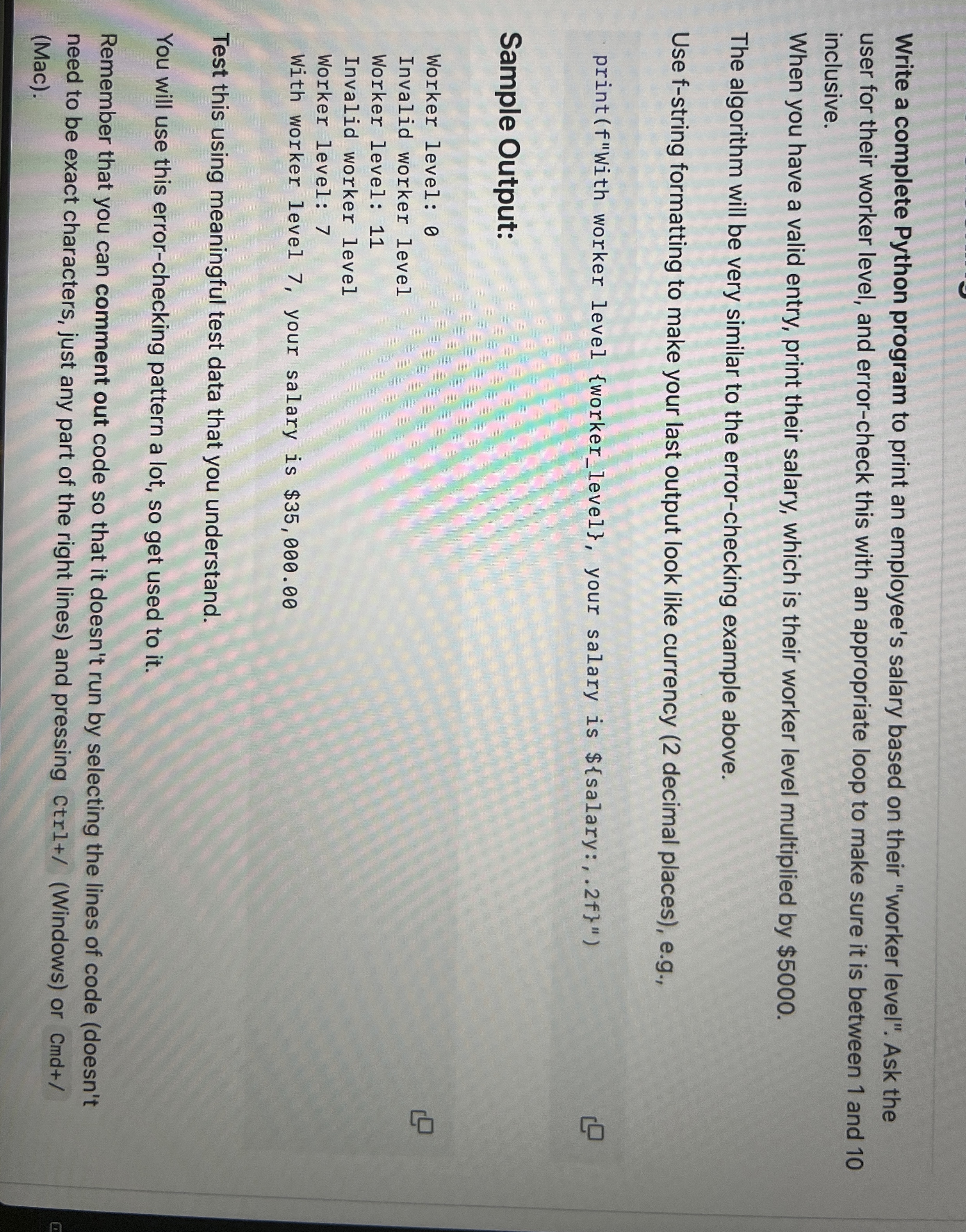  Writing algorithms and programming 
