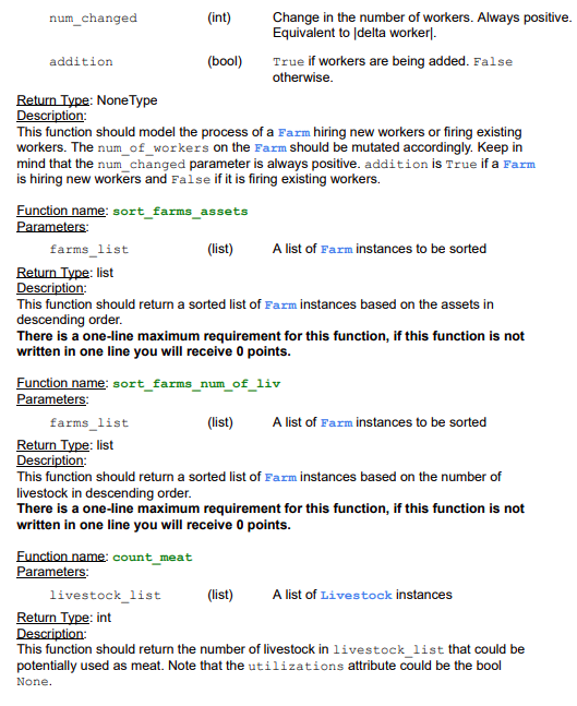 3: count_meat function: only use one line 4 5 left to right