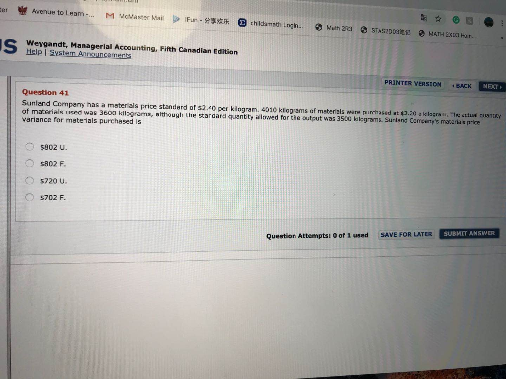  er Avenue to Learn -- M McMaster Mail Fun - 998