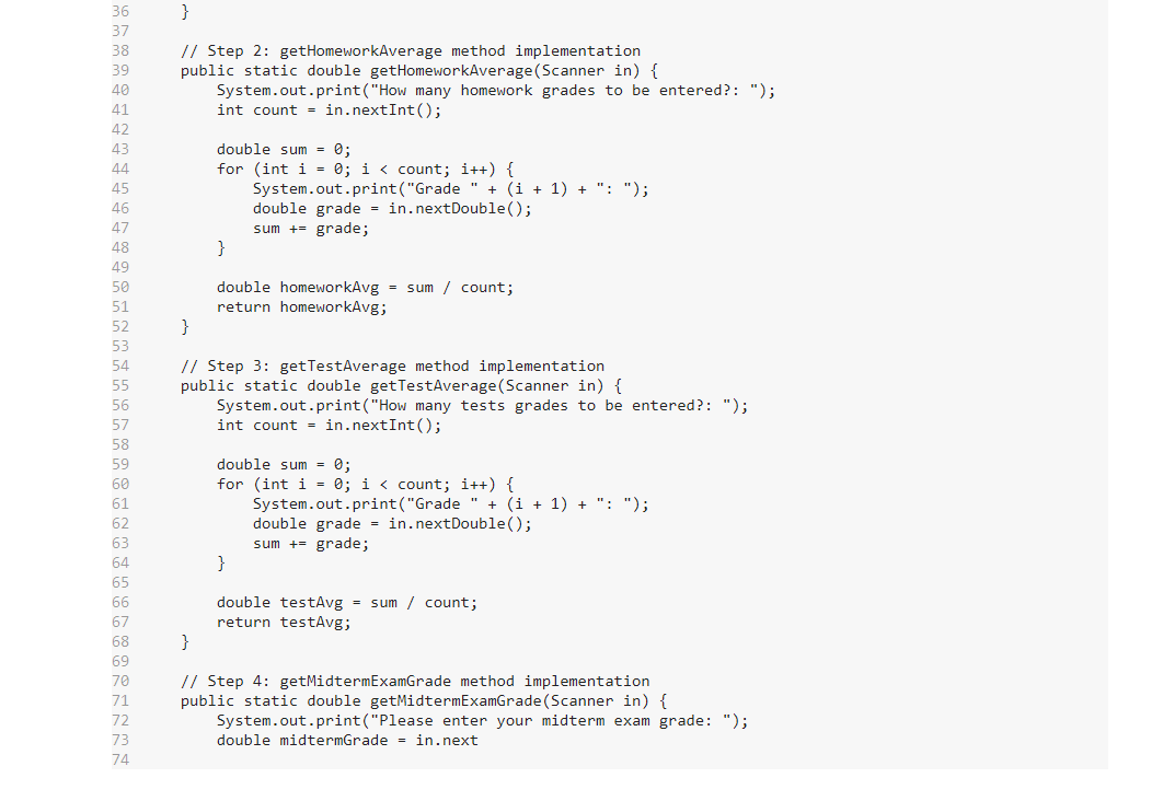 please include. I will manually review your code and can deduct up