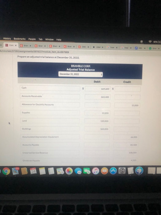 earnings Allowance for doubtful accounts 382,200 Supplies Land 120,000 Buildings 426,000 Accumulated