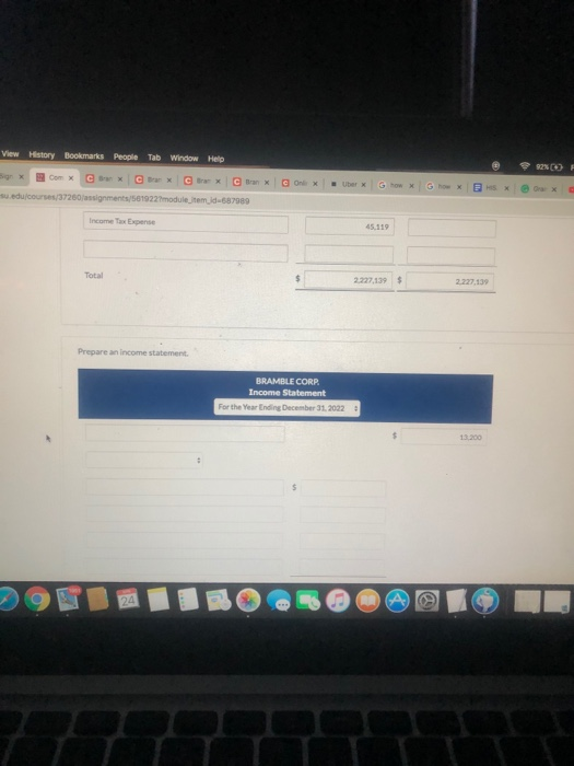 January 1, Bramble issued 3,600 shares of $40 par, 7% preferred stock