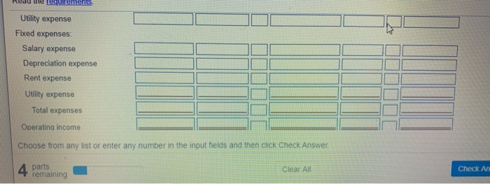 Variable expenses Cost of goods sold 125 8 1.250 87.500 93,750 Unit