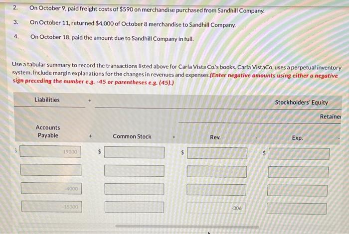 box with answer. help me and thank you. Carla Vista Co. had