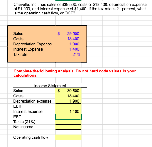 *All answers must be entered as a FORMULA PLEASE* Problem: Income Statement
