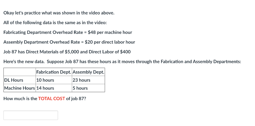 Okay let's practice what was shown in the video above. All