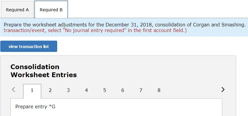 Prepare entry E 7. Prepare entry TI 8. Prepare entry G For