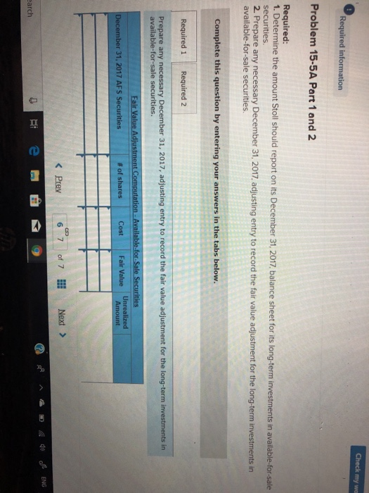 15-5A Long-term investment transactions; unrealized and realized gains and losses LO C2,